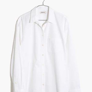 Madewell White Oversized Ex-Boyfriend Shirt Size Small